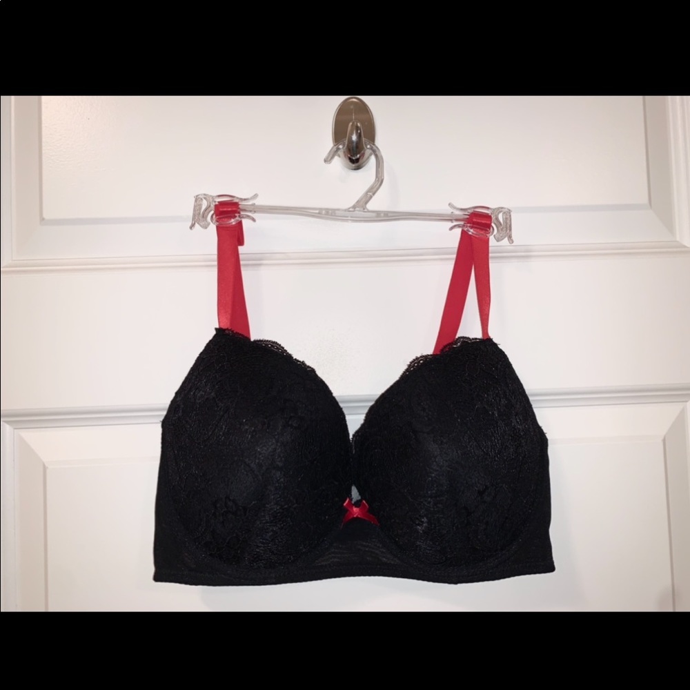 Lace Bra Size 38 C Black/Red